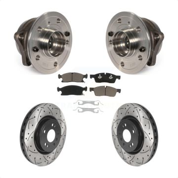 Front Hub Bearing Drilled Slot Brake Rotor & Pad Kit For Mercedes-Benz ML350 GLE350 ML250 KBB-120395