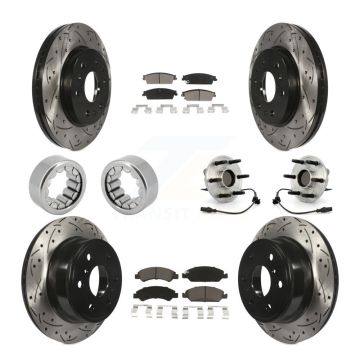 Front Rear Hub Bearing Coat Brake Rotor Pads Shoe Kit (10Pc) For Chevrolet Silverado 1500 KBB-120449