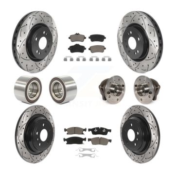 Front Rear Hub Bearing Coat Brake Rotor Pad Shoe Kit (10Pc) For Mercedes-Benz ML350 ML250 KBB-120470