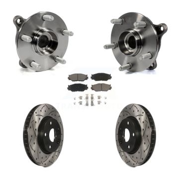 Front Hub Bearing Assembly Coated Drilled Slotted Brake Rotor Pad Kit For Lexus IS250 AWD KBB-120472