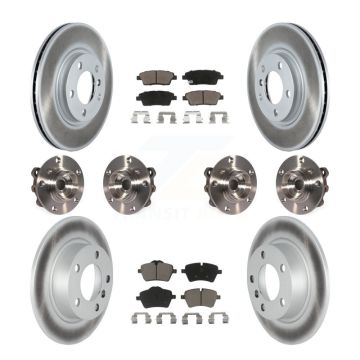 Front Rear Hub Bearing Coat Brake Rotor Pad Kit (10Pc) For Mini Cooper Countryman Paceman KBB-120540