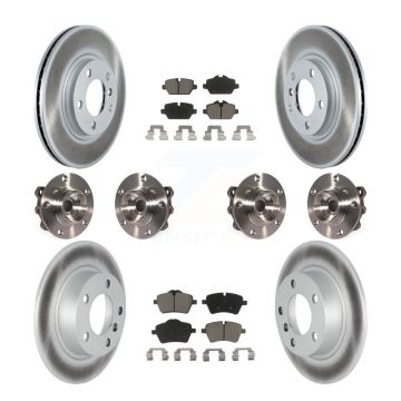 Front Rear Hub Bearing Coat Brake Rotor Pad Kit (10Pc) For Mini Cooper Countryman Paceman KBB-120541
