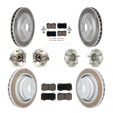 Front Rear Hub Bearing Coated Brake Rotor & Pad Kit (10Pc) For Dodge Chrysler 300 Charger KBB-120545