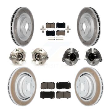 Front Rear Hub Bearing Coated Brake Rotor & Pad Kit (10Pc) For Dodge Chrysler 300 Charger KBB-120546