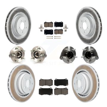Front Rear Hub Bearing Coated Brake Rotor & Pad Kit (10Pc) For Dodge Chrysler 300 Charger KBB-120550