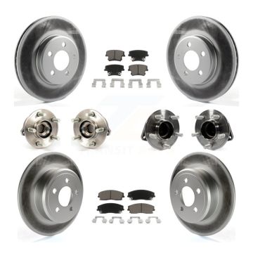 Front Rear Hub Bearing Coated Brake Rotor & Pad Kit (10Pc) For Chrysler 300 Dodge Charger KBB-120552