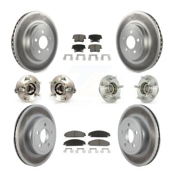 Front Rear Hub Bearing Coat Brake Rotor Pads Kit (10Pc) For Chrysler 300 Dodge Challenger KBB-120554