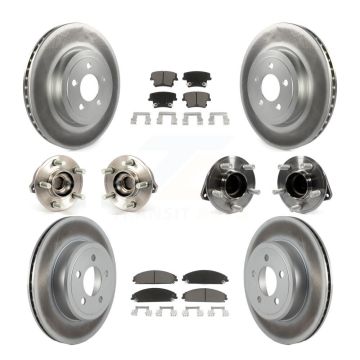 Front Rear Hub Bearing Coat Brake Rotor Pads Kit (10Pc) For Chrysler 300 Dodge Challenger KBB-120555