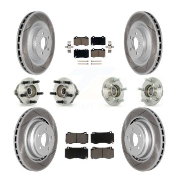 Front Rear Hub Bearing Coated Brake Rotor & Pad Kit (10Pc) For Chrysler 300 Dodge Charger KBB-120556