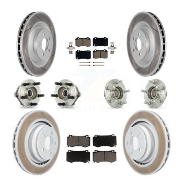 Front Rear Hub Bearing Coated Brake Rotor & Pad Kit (10Pc) For Chrysler 300 Dodge Charger KBB-120557