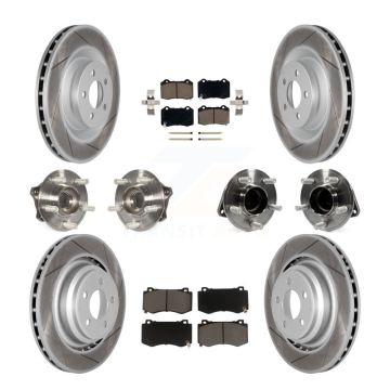 Front Rear Hub Bearing Coated Brake Rotor And Pad Kit (10Pc) For Dodge Charger Challenger KBB-120564