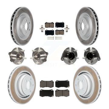 Front Rear Hub Bearing Coated Brake Rotor And Pad Kit (10Pc) For Dodge Charger Challenger KBB-120566
