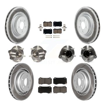 Front Rear Hub Bearing Coated Brake Rotor And Pad Kit (10Pc) For Dodge Charger Challenger KBB-120569