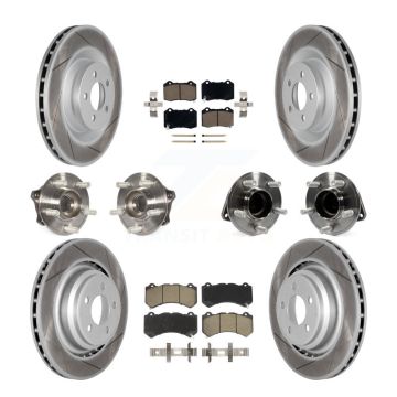 Front Rear Hub Bearing Coated Brake Rotor And Pad Kit (10Pc) For Dodge Challenger Charger KBB-120574