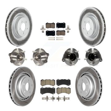 Front Rear Hub Bearing Coated Brake Rotor And Pad Kit (10Pc) For Dodge Challenger Charger KBB-120576