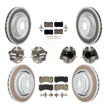 Front Rear Hub Bearing Coated Brake Rotor And Pad Kit (10Pc) For Dodge Challenger Charger KBB-120577