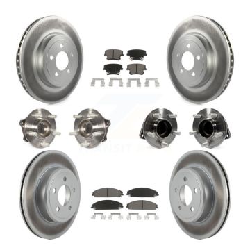 Front Rear Hub Bearing Coated Brake Rotor Pad Kit (10Pc) For Dodge Charger Challenger 300 KBB-120578