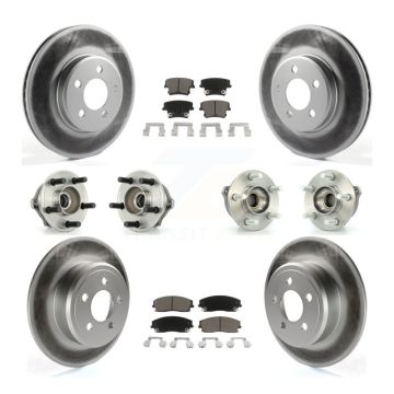 Front Rear Hub Bearing Coated Disc Brake Rotor & Pads Kit (10Pc) For Dodge Charger Magnum KBB-120579