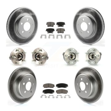 Front Rear Hub Bearing Coated Brake Rotor & Pad Kit (10Pc) For Dodge Charger Chrysler 300 KBB-120582