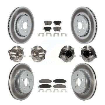 Front Rear Hub Bearing Coated Brake Rotor Pads Kit (10Pc) For Dodge Charger RWD with 5.7L KBB-120584