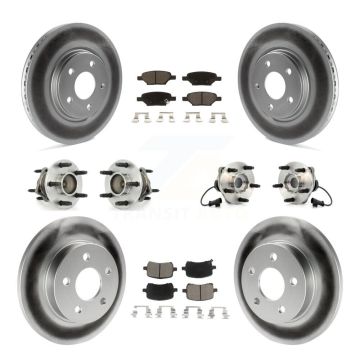Front Rear Hub Bearing Coated Brake Rotor Pad Kit (10Pc) For Chevrolet Malibu HHR Pontiac KBB-120635