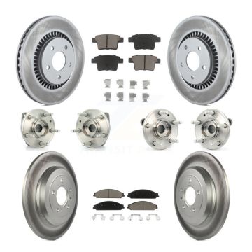 Front Rear Hub Bearing Coat Brake Rotor Pads Kit (10Pc) For Ford Five Hundred Freestyle X KBB-120669