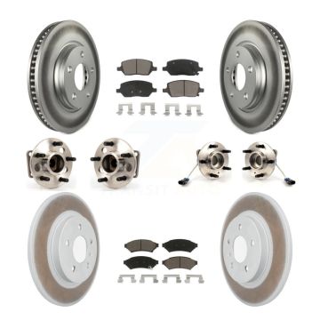 Front Rear Hub Bearing Coated Brake Rotor Pad Kit (10Pc) For Chevrolet Uplander Buick FWD KBB-120674
