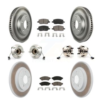 Front Rear Hub Bearing Coated Brake Rotor Pad Kit (10Pc) For Chevrolet Uplander Buick FWD KBB-120675