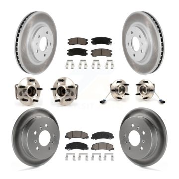 Front Rear Hub Bearing Coated Brake Rotor Pad Kit (10Pc) For Chevrolet Impala Monte Carlo KBB-120754