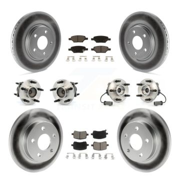 Front Rear Hub Bearing Coated Brake Rotor Pads Kit (10Pc) For Chevrolet Cobalt Saturn Ion KBB-120791