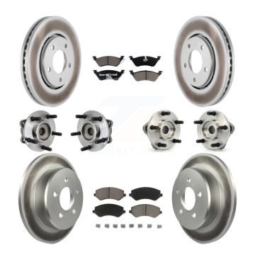 Front Rear Bearing Coat Brake Rotor Pads Kit (10Pc) For Dodge Caravan Grand Chrysler Town KBB-120813