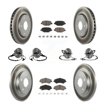 Front Rear Bearing Coat Brake Rotor Pads Kit (10Pc) For Dodge Grand Caravan Chrysler Town KBB-120819