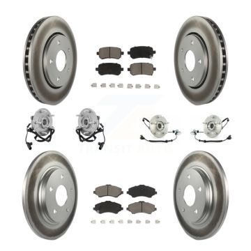 Front Rear Bearing Coat Brake Rotor Pads Kit (10Pc) For Dodge Grand Caravan Chrysler Town KBB-120823