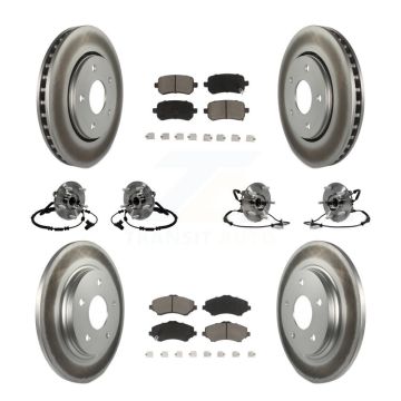 Front Rear Bearing Coat Brake Rotor Pads Kit (10Pc) For Dodge Grand Caravan Chrysler Town KBB-120824