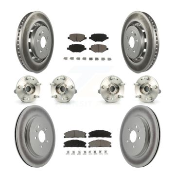 Front Rear Hub Bearing Coated Brake Rotor Pad Kit (10Pc) For Ford Explorer Police Utility KBB-120840