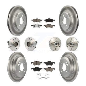 Front Rear Hub Bearing Coated Disc Brake Rotor And Ceramic Pad Kit (10Pc) For Mini Cooper KBB-120882