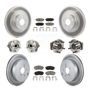 Front Rear Hub Bearing Coated Disc Brake Rotor & Pads Kit (10Pc) For Toyota 86 Subaru BRZ KBB-120942