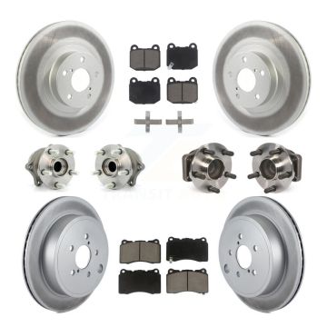 Front Rear Hub Bearing Coat Brake Rotor Pads Kit (10Pc) For Toyota 86 TRD Special Edition KBB-120943