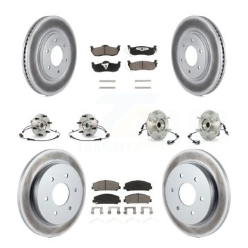 Front Rear Hub Bearing Coat Brake Rotor Pads Kit (10Pc) For 2007 INFINITI QX56 From 04 07 KBB-120948