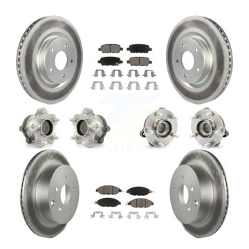 Front Rear Hub Bearing Coat Brake Rotor Pads Kit (10Pc) For Nissan Pathfinder Murano QX60 KBB-120961