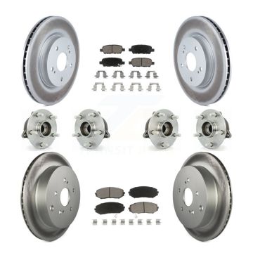 Front Rear Bearing Coated Brake Rotor & Pads Kit (10Pc) For 2009-2013 Suzuki Grand Vitara KBB-121000
