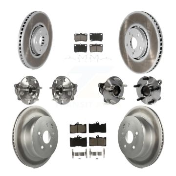 Front Rear Hub Bearing Coat Brake Rotor Pad Kit (10Pc) For Lexus IS350 GS350 GS450h GS430 KBB-121012