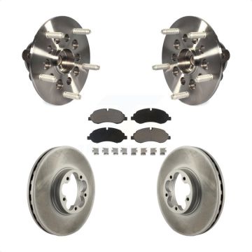Front Hub Bearing Assembly Coated Disc Brake Rotors And Pads Kit For Ford Transit-350 HD KBB-121022