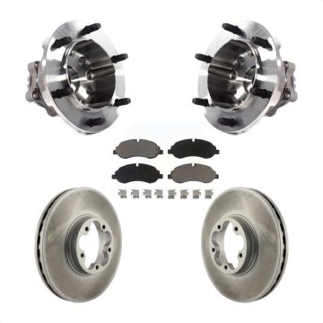 Front Hub Bearing Coat Brake Rotor Pads Kit For Ford Transit-350 HD With Dual Rear Wheels KBB-121023