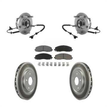 Front Hub Bearing Coated Brake Rotor Pads Kit For Chrysler Pacifica Grand Caravan Voyager KBB-121024