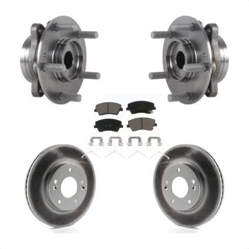 Front Hub Bearing Assembly Coated Disc Brake Rotors And Pads Kit For Hyundai Elantra KBB-121026