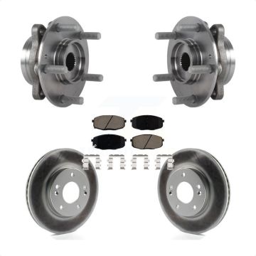 Front Hub Bearing Coated Disc Brake Rotor Pad Kit For Kia Forte Hyundai Elantra GT Forte5 KBB-121028