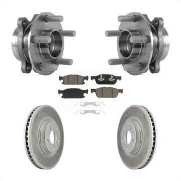 Front Hub Bearing Coat Brake Rotor Pads Kit For Ford Edge With 316mm Diameter KBB-121029