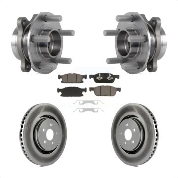 Front Hub Bearing Assembly Coated Brake Rotor Pads Kit For Ford Edge Lincoln Nautilus MKX KBB-121030