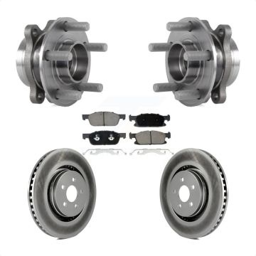 Front Hub Bearing Coated Disc Brake Rotor Pad Kit For Ford Fusion Lincoln MKZ Continental KBB-121031